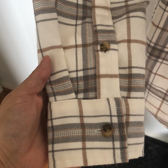 Abercrombie & Fitch Oversized Plaid Button Up Flannel Shirt Sz S - Picture 5 of 13